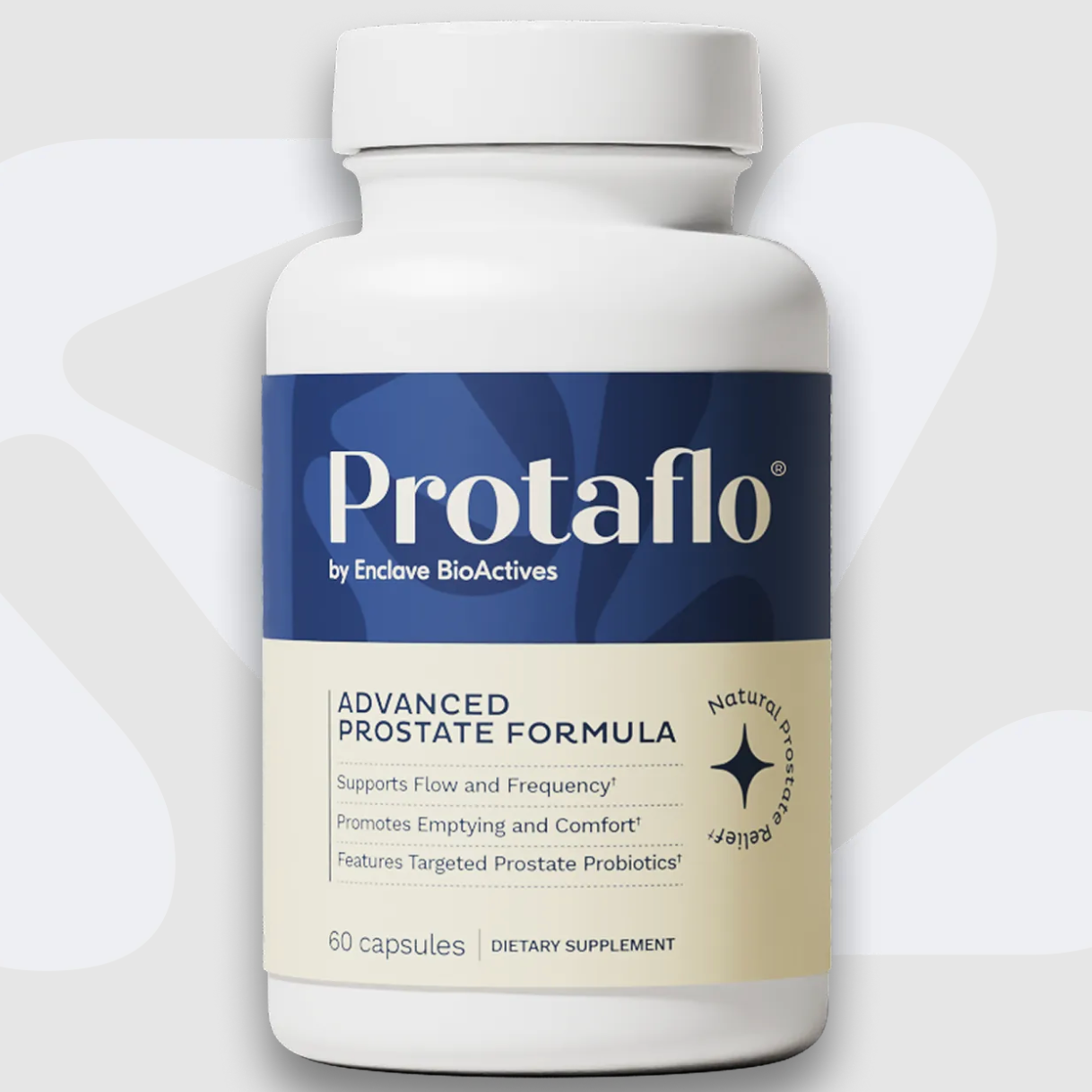 Protaflo Advanced Prostate Formula bottle, 60 capsules, by Enclave BioActives